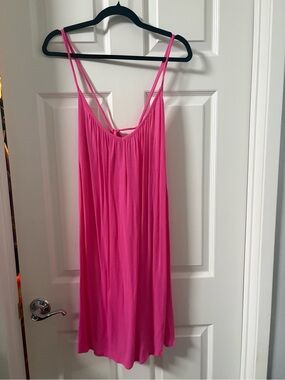 Roxy pink adjustable swim coverup